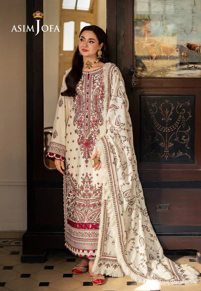 FULLY EMBROIDERED 3PC DHANAK DRESS WITHE MBROIDERED  DHANAK SHAWL-DAS/5066