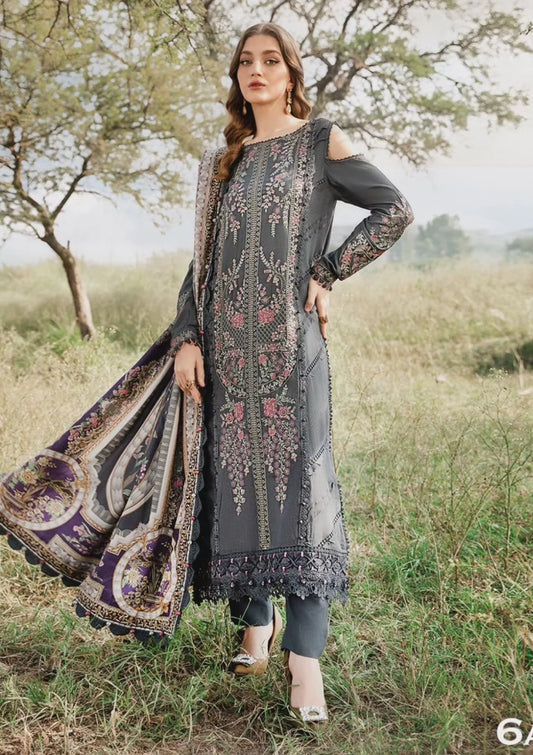 Embroidered Luxury Lawn Unstitched 3Pc | 1047