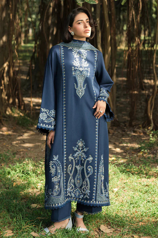 DHANAK 3PC EMBROIDERED DRESS EMBROIDERED SHAWL DAS/5072