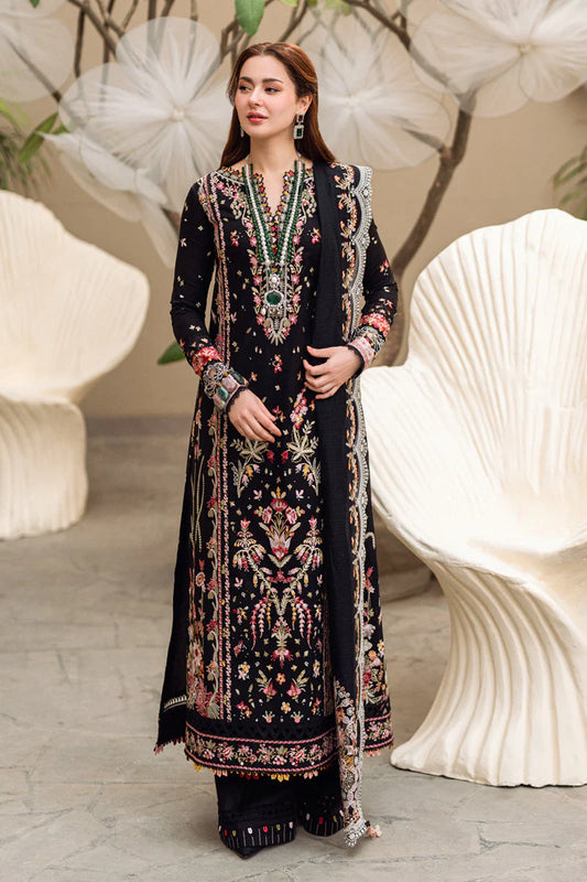 QALAMKAR - 3PC LAWN EMBROIDERED SHIRT WITH JACQUARD WEAVED EMBROIDERED DUPATTA AND COTTON TROUSER \ 1073