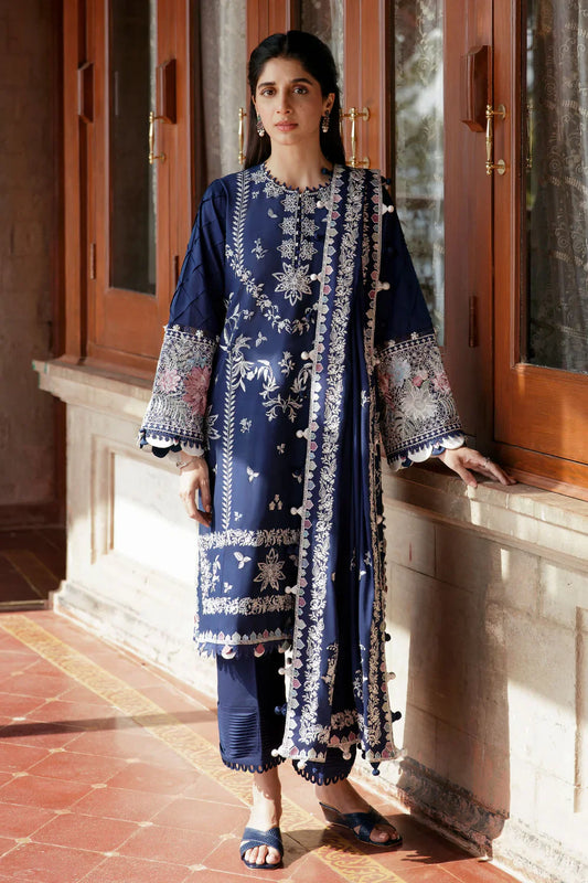 Embroidered Luxury Lawn Unstitched 3Pc | 1063