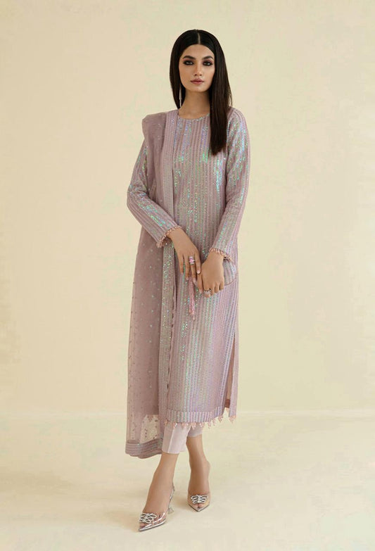 BAROOQUE SOFT NET EMBROIDERY COLLECTION 3 PIECE 2364