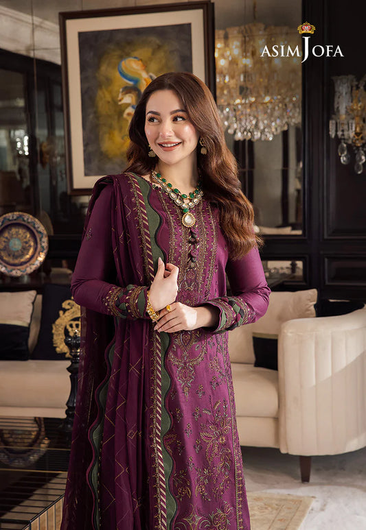 DHANAK 3PC EMBROIDERED DRESS EMBROIDERED SHAWL DAS/5130