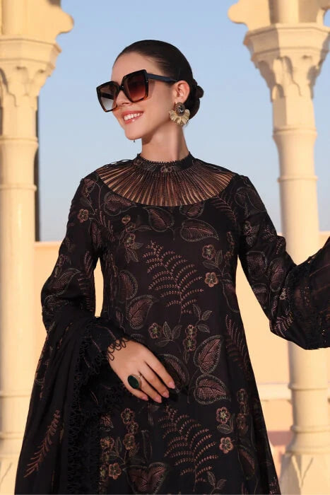 Embroidered Luxury Lawn Unstitched 3Pc | 1028