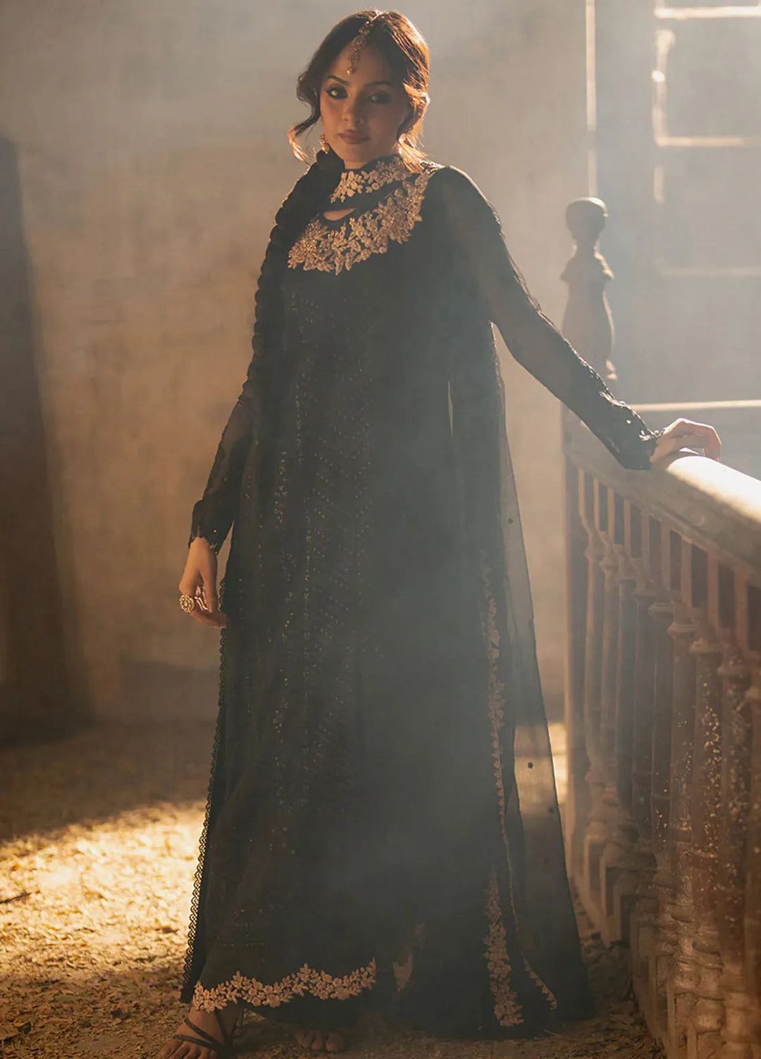 AZURE EMBROIDERY CHIFFON DRESS 3 PIECE 2385