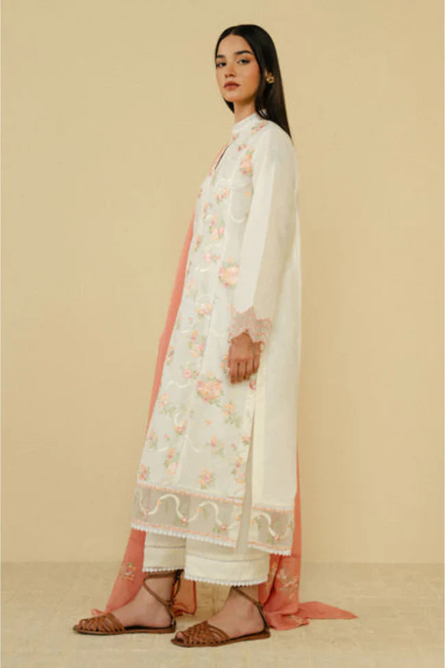 WOOL MAREENA 3PC EMBROIDERED DRESS EMBROIDERED SHAWL-ZSJ5078
