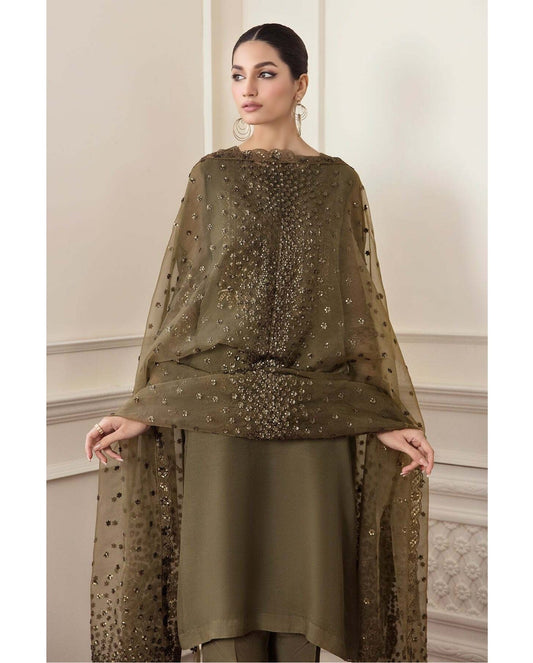 BAROQUE SOFT CHIFFON EMBROIDERY DRESS 3 PIECE 2346