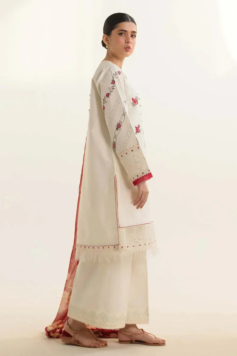 Embroidered Luxury Lawn Unstitched 3Pc | 1023