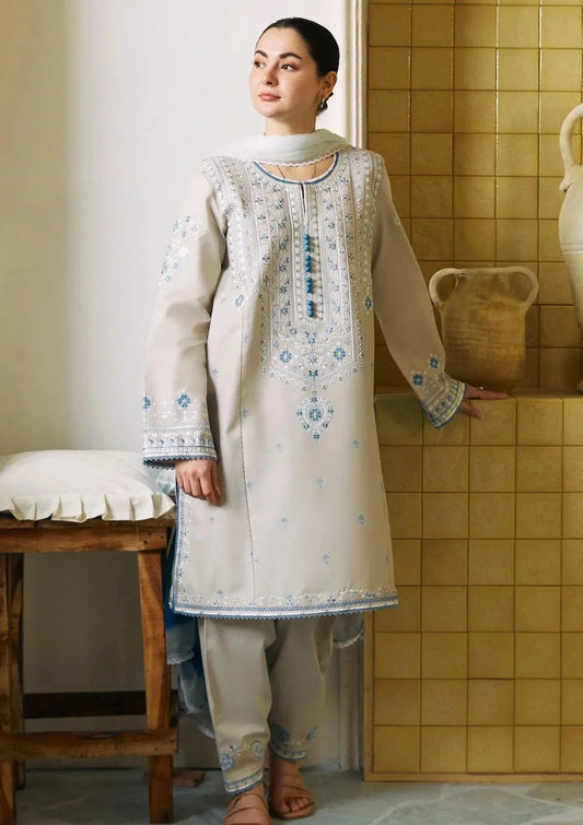Embroidered Luxury Lawn Unstitched 3Pc | 1032