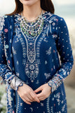 QALAMKAR - 3PC LAWN EMBROIDERED SHIRT WITH JACQUARD WEAVED EMBROIDERED DUPATTA AND COTTON TROUSER \ 1080
