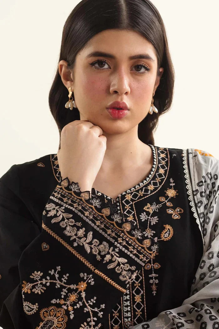 Embroidered Luxury Lawn Unstitched 3Pc | 1002
