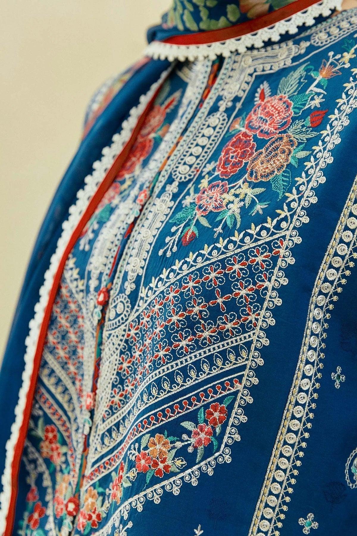 Embroidered Luxury Lawn Unstitched 3Pc | 1075