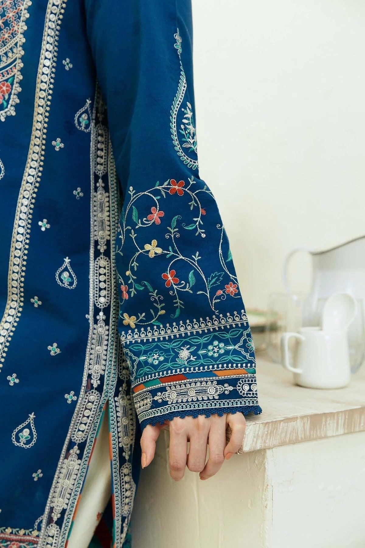 Embroidered Luxury Lawn Unstitched 3Pc | 1075