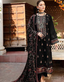 WOOL MARINA 3PC EMBROIDERED DRESS EMBROIDERED SHAWL-ZJS5007