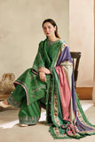 FULLY EMBROIDERED 3PC DHANAK DRESS WITH PRINTED DHANAK SHAWL-ZSJ5029