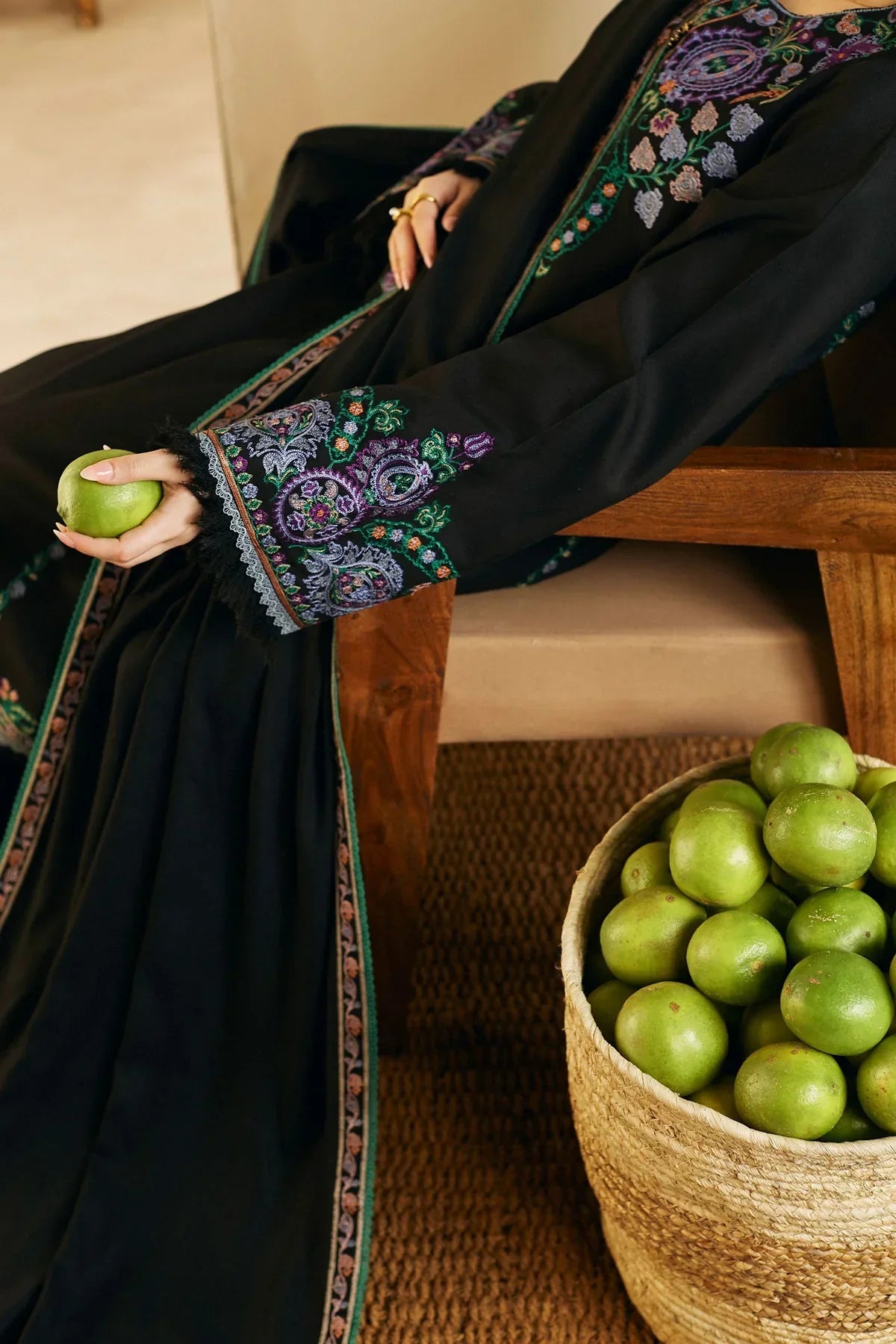 WOOL MAREENA 3PC EMBROIDERED DRESS D-338