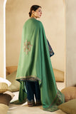 FULLY EMBROIDERED 3PC DHANAK DRESS WITH EMBROIDERED DHANAK SHAWL-ZSJ535