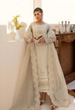 akbar aslam embroidered unstitched white organza dress pakistan by aizah store