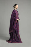WOOL MARINA 3PC EMBROIDERED DRESS EMBROIDERED SHAWL-ZJS5009
