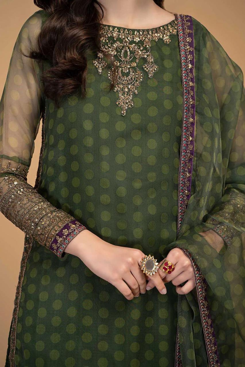 green maria b organza collection 3 piece ladies suits by aizah store