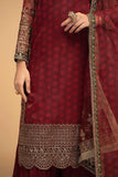 maria b organza ollection maroon embroidery dresses online shopping in pakistan