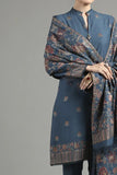 WOOL MARINA 3PC EMBROIDERED DRESS EMBROIDERED SHAWL-ZSJ5021