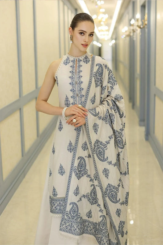 Embroidered Luxury Lawn Unstitched 3Pc | 1004