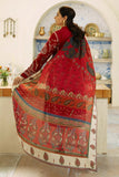FULLY EMBROIDERED 3PC DHANAK DRESS WITH PRINTED DHANAK SHAWL-ZSJ576